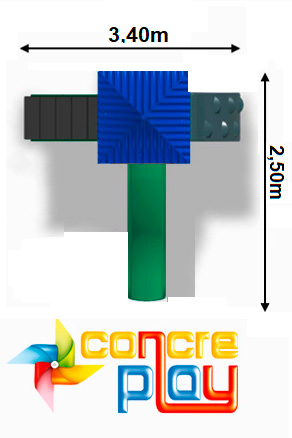 Playground Madeira Plástica MG24